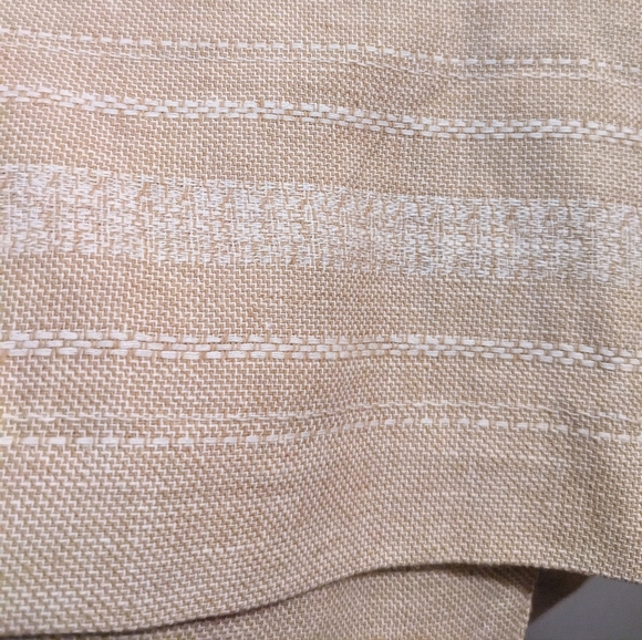 Norton McNaughton Woman 3X khaki linen skirt with white patterned hem NWT - Picture 8 of 8